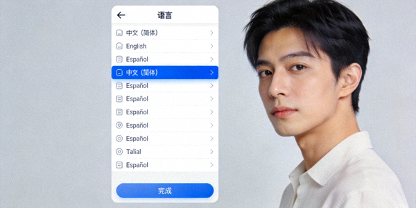Telegram语言设置界面截图 - 显示中文选项